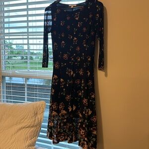 Black flower dress